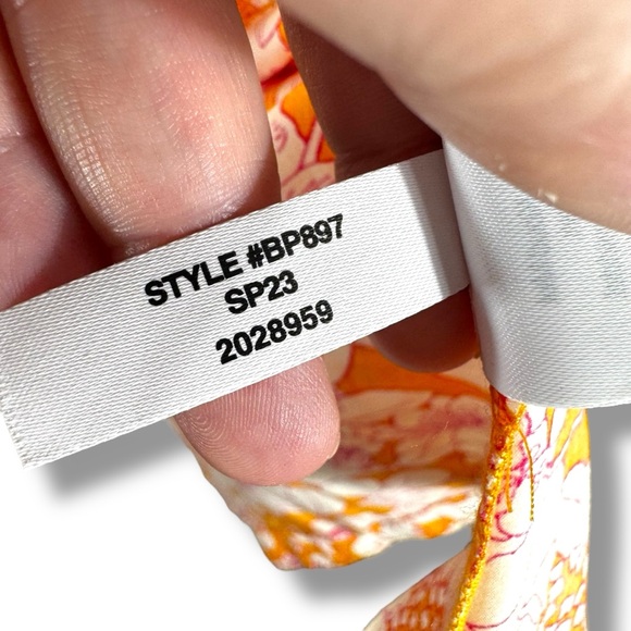 J Crew Collection Side-Cutout Poplin Midi Dress, Orange Floral, Size 18 - Picture 11 of 15